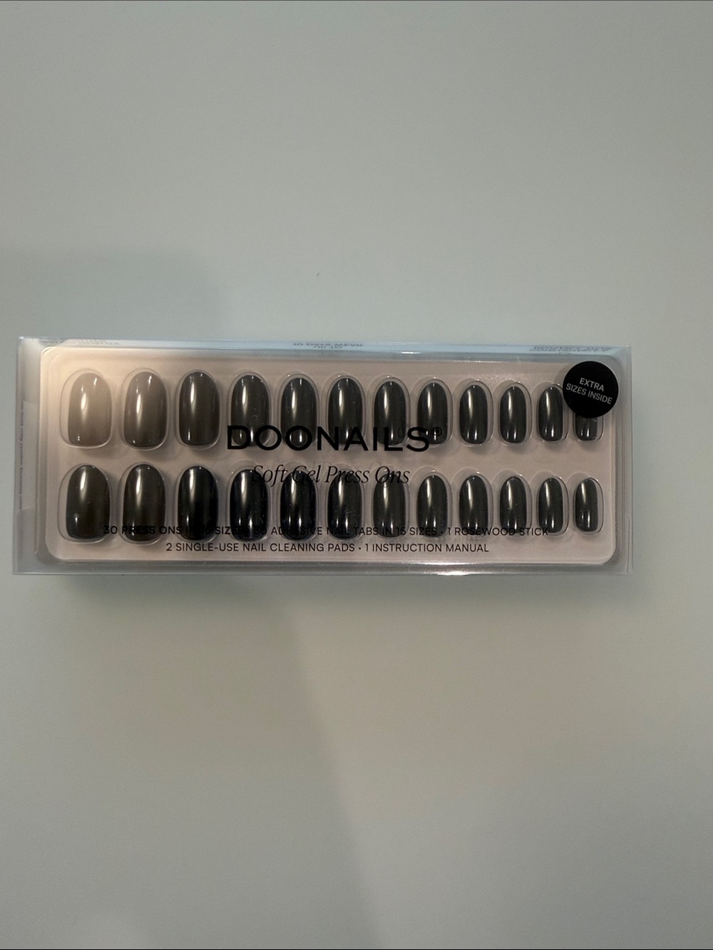 Doonails Black Pearl Soft Gel Press-On Nails - 30 Pack